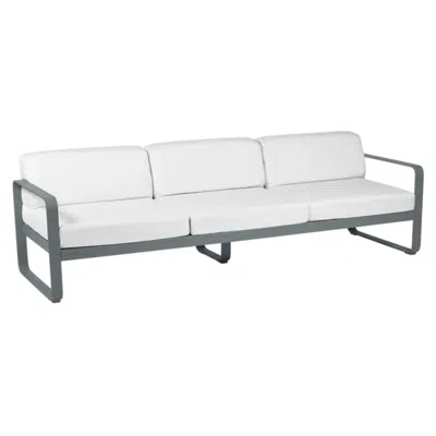 Pre-owned Fermob - Bellevie 3-seater Sofa - Storm Grey In Gray
