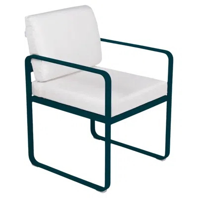 Pre-owned Fermob - Bellevie Dining Armchair (chair With Arms) - Acapulco Blue