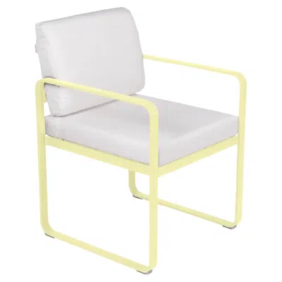 Pre-owned Fermob - Bellevie Dining Armchair (chair With Arms) - Frosted Lemon In Sand
