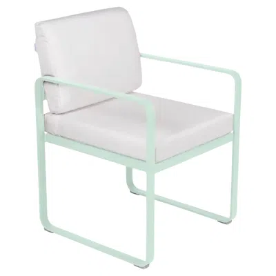 Pre-owned Fermob - Bellevie Dining Armchair (chair With Arms) - Ice Mint In Gray