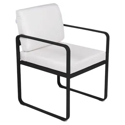 Pre-owned Fermob - Bellevie Dining Armchair (chair With Arms) - Liquorice In Gray