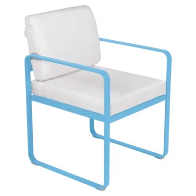 Pre-owned Fermob - Bellevie Dining Armchair (chair With Arms) - Maya Blue