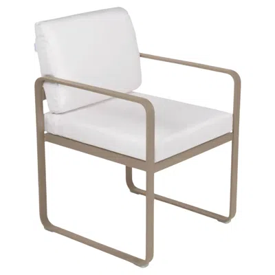 Pre-owned Fermob - Bellevie Dining Armchair (chair With Arms) - Nutmeg In Gray
