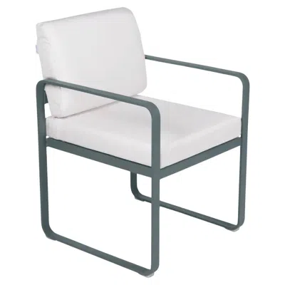 Pre-owned Fermob - Bellevie Dining Armchair (chair With Arms) - Storm Grey In Gray