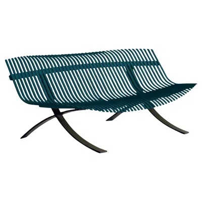 Pre-owned Fermob Bench  Charivari Design Juliette Liberman - Acapulco Blue