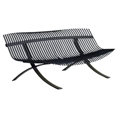 Pre-owned Fermob Bench  Charivari Design Juliette Liberman - Anthracite In Black