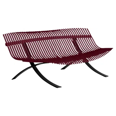 Pre-owned Fermob Bench  Charivari Design Juliette Liberman - Black Cherry