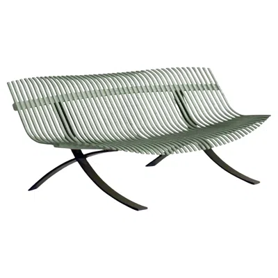 Pre-owned Fermob Bench  Charivari Design Juliette Liberman - Cactus In Gray
