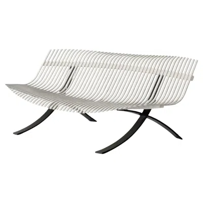 Pre-owned Fermob Bench  Charivari Design Juliette Liberman - Clay Grey In Gray