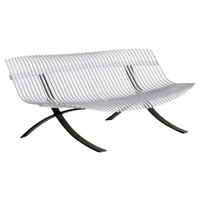 Pre-owned Fermob Bench  Charivari Design Juliette Liberman - Cotton White