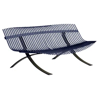 Pre-owned Fermob Bench  Charivari Design Juliette Liberman - Deep Blue
