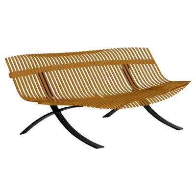 Pre-owned Fermob Bench  Charivari Design Juliette Liberman - Gingerbread In Brown