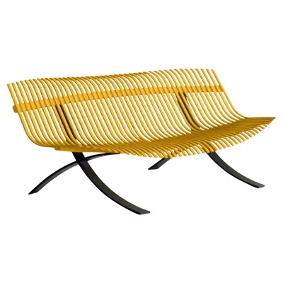 Pre-owned Fermob Bench  Charivari Design Juliette Liberman - Honey In Orange