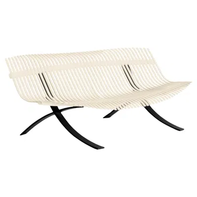 Pre-owned Fermob Bench  Charivari Design Juliette Liberman - Latte Beige In Brown
