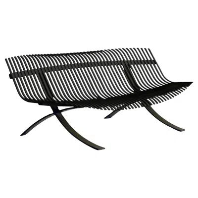Pre-owned Fermob Bench  Charivari Design Juliette Liberman - Liquorice In Black
