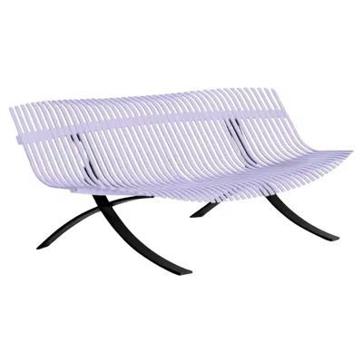 Pre-owned Fermob Bench  Charivari Design Juliette Liberman - Marshmallow In Purple