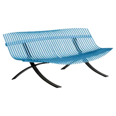 Pre-owned Fermob Bench  Charivari Design Juliette Liberman - Maya Blue