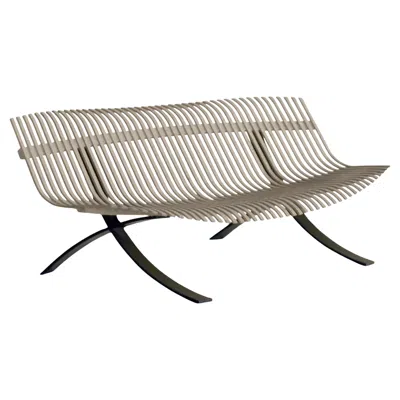 Pre-owned Fermob Bench  Charivari Design Juliette Liberman - Nutmeg In Gray