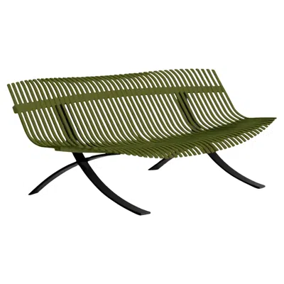 Pre-owned Fermob Bench  Charivari Design Juliette Liberman - Pesto In Brown