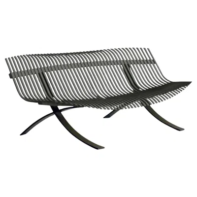 Pre-owned Fermob Bench  Charivari Design Juliette Liberman - Rosemary In Gray