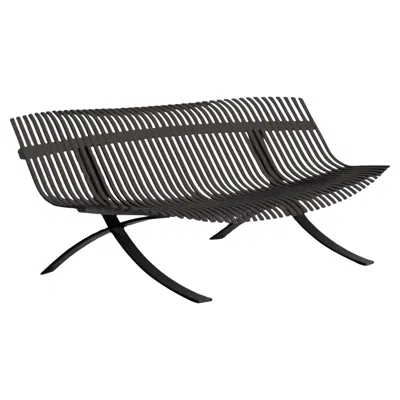 Pre-owned Fermob Bench  Charivari Design Juliette Liberman - Tonka In Black