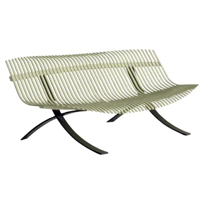 Pre-owned Fermob Bench  Charivari Design Juliette Liberman - Willow Green