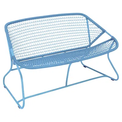 Pre-owned Fermob Bench - Small Sofa  - Sixties Bench - Maya Blue