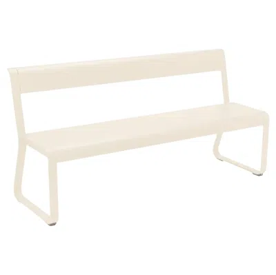 Pre-owned Fermob Bench With Backrest  Bellevie - Beige Milk In Brown