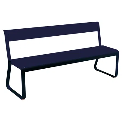 Pre-owned Fermob Bench With Backrest  Bellevie - Deep Blue