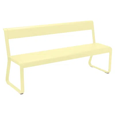 Pre-owned Fermob Bench With Backrest  Bellevie - Frosted Lemon In Yellow