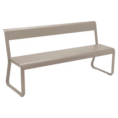 Pre-owned Fermob Bench With Backrest  Bellevie - Nutmeg In Gray