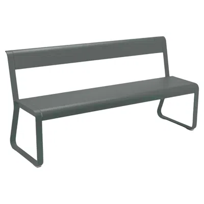 Pre-owned Fermob Bench With Backrest  Bellevie - Rosemary In Gray