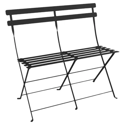 Pre-owned Fermob - Bistro 2-seater Bench - Anthracite In Black