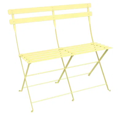 Pre-owned Fermob - Bistro 2-seater Bench - Frosted Lemon In Yellow