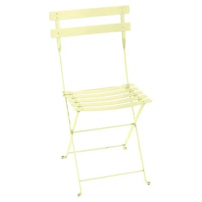 Fermob Bistro Metal Folding Chair In Frosted Lemon