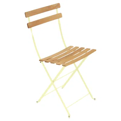 Pre-owned Fermob - Bistro Natural Folding Chair - Frosted Lemon - Set Of 2 Chairs In Brown