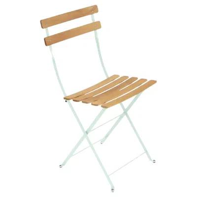 Pre-owned Fermob - Bistro Natural Folding Chair - Ice Mint - Set Of 2 Chairs In Brown