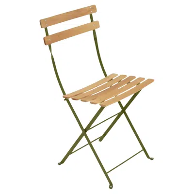 Pre-owned Fermob - Bistro Natural Folding Chair - Pesto - Set Of 2 Chairs In Brown