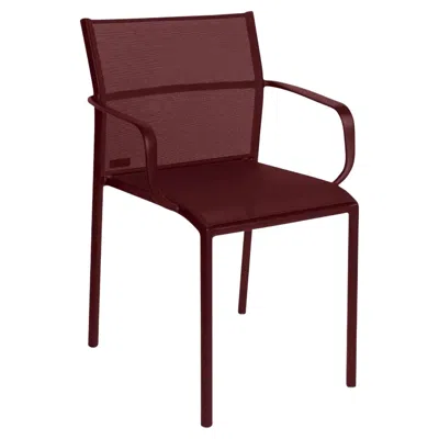 Pre-owned Fermob - Cadiz Armchair (chair With Arms) Stereo Black Cherry - Set Of 2 Chairs