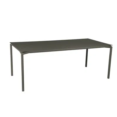 Fermob Calvi Aluminum Dining Table In Storm Gray