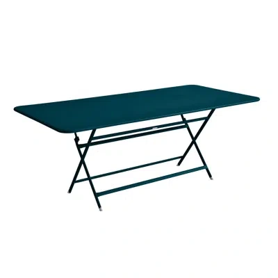 Fermob Caractere Steel Dining Table In Acapulco Blue