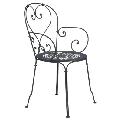 Pre-owned Fermob Chair With Arms  - 1900 Armchair - Anthracite In Gray