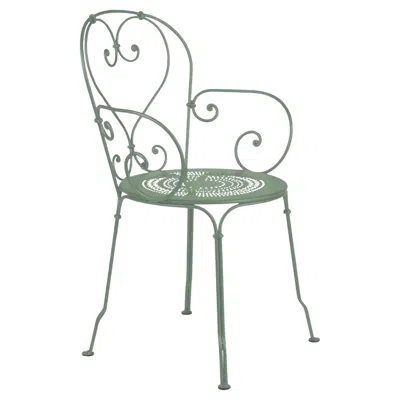 Pre-owned Fermob Chair With Arms  - 1900 Armchair - Cactus In Gray