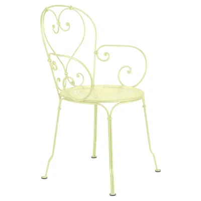 Pre-owned Fermob Chair With Arms  - 1900 Armchair - Frosted Lemon In White