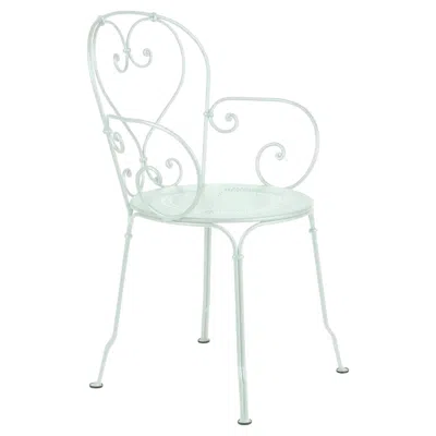 Pre-owned Fermob Chair With Arms  - 1900 Armchair - Ice Mint In Gray