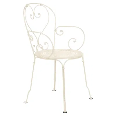 Pre-owned Fermob Chair With Arms  - 1900 Armchair - Latte Beige In Brown