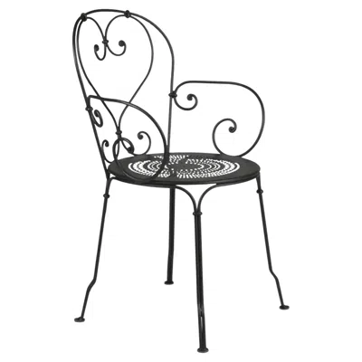 Pre-owned Fermob Chair With Arms  - 1900 Armchair - Liquorice In Black