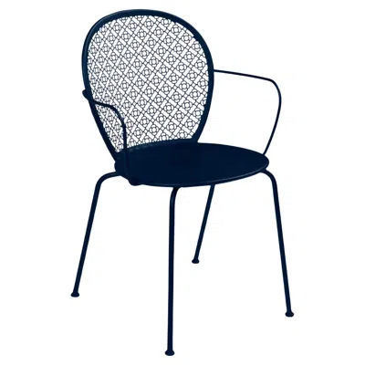 Pre-owned Fermob Chair With Arms  - Lorette Armchair - Deep Blue