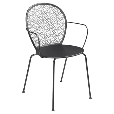 Pre-owned Fermob Chair With Arms  - Lorette Armchair - Liquorice In Gray