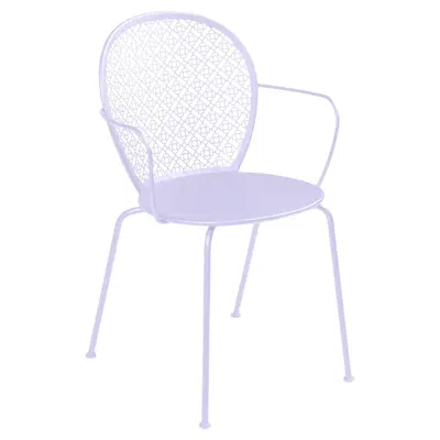 Pre-owned Fermob Chair With Arms  - Lorette Armchair - Marshmallow In Gray